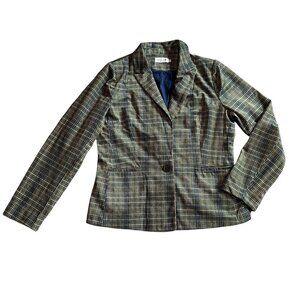 Molly Bracken Plaid Single-Button Blazer Jacket Super Soft Size Medium NWOT